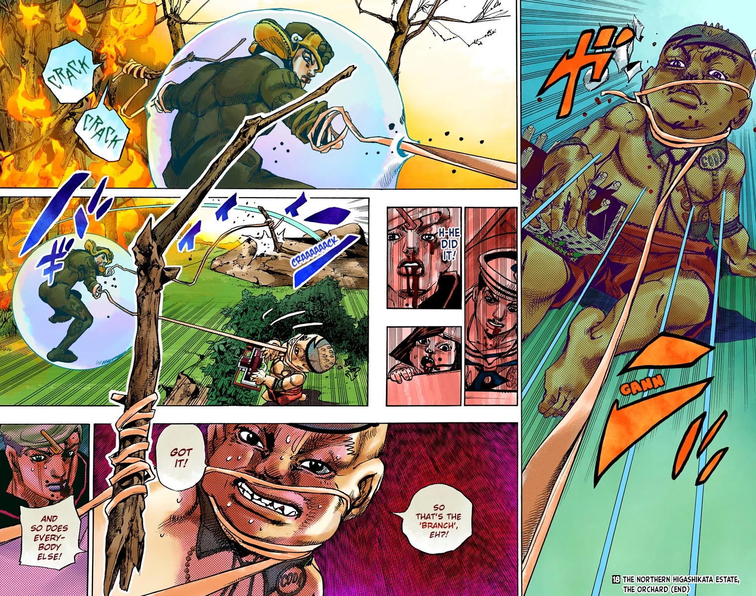 JoJo's Bizarre Adventure Part 8 - JoJolion (Official Colored) Chapter 74 page 38 - Chapter 74: Ozone Baby's Pressure Part 2