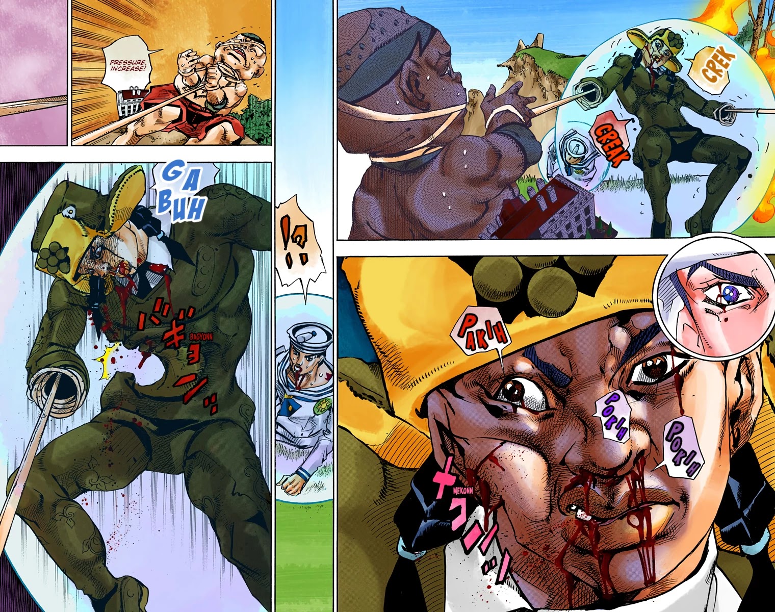 JoJo's Bizarre Adventure Part 8 - JoJolion (Official Colored) Chapter 75 page 11 - Chapter 75: Ozone Baby's Pressure Part 3