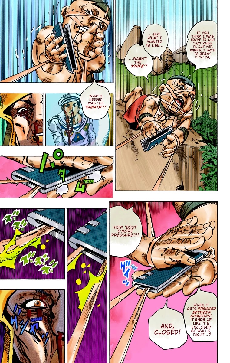 JoJo's Bizarre Adventure Part 8 - JoJolion (Official Colored) Chapter 75 page 22 - Chapter 75: Ozone Baby's Pressure Part 3