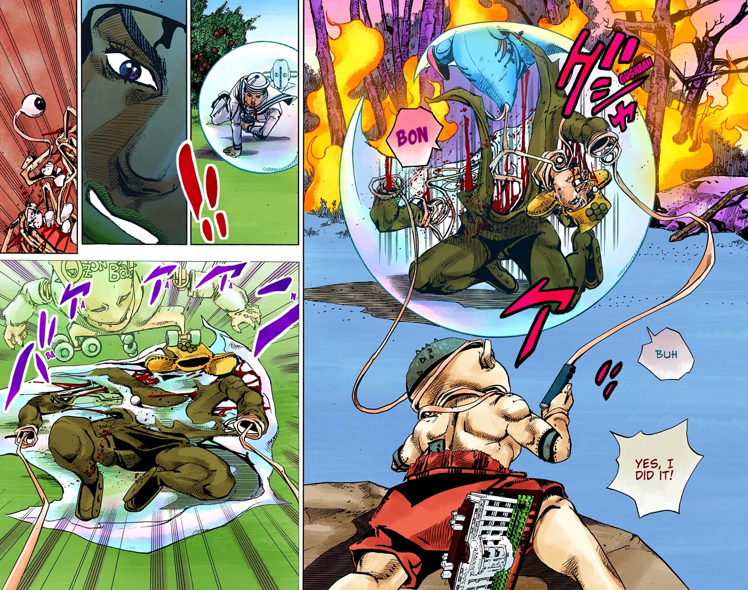 JoJo's Bizarre Adventure Part 8 - JoJolion (Official Colored) Chapter 75 page 24 - Chapter 75: Ozone Baby's Pressure Part 3