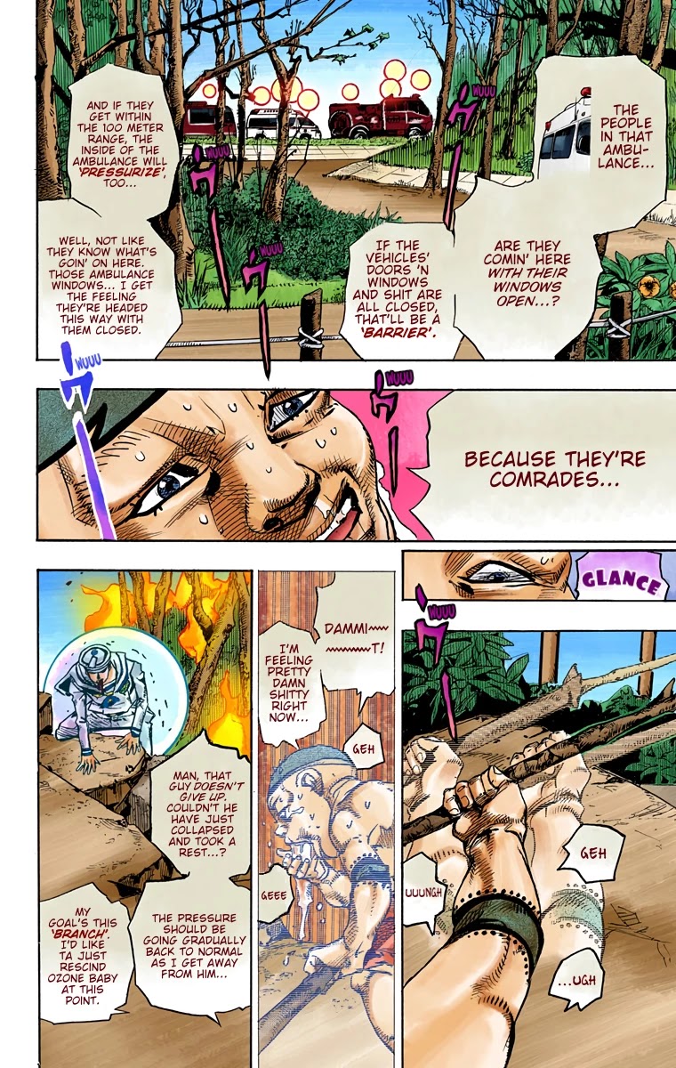 JoJo's Bizarre Adventure Part 8 - JoJolion (Official Colored) Chapter 75 page 29 - Chapter 75: Ozone Baby's Pressure Part 3