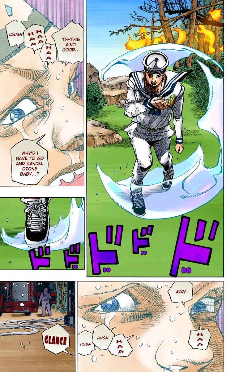 JoJo's Bizarre Adventure Part 8 - JoJolion (Official Colored) Chapter 76 page 9 - Chapter 76: Ozone Baby's Pressure Part 4