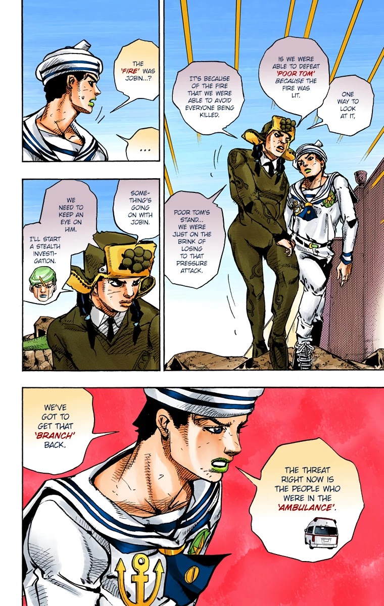JoJo's Bizarre Adventure Part 8 - JoJolion (Official Colored) Chapter 77 page 14 - Chapter 77: Let's Go to TG University Hospital