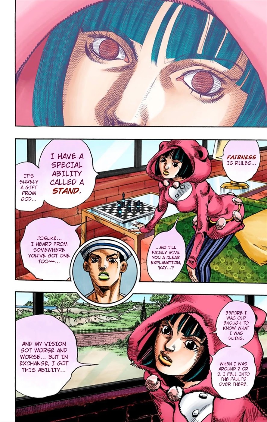 JoJo's Bizarre Adventure Part 8 - JoJolion (Official Colored) Chapter 8 page 17 - Chapter 8: California King Bed Part 1