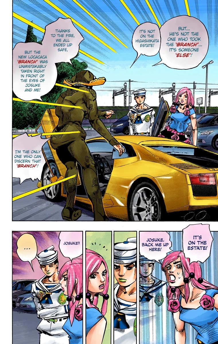 JoJo's Bizarre Adventure Part 8 - JoJolion (Official Colored) Chapter 83 page 12 - Chapter 83: The New Locacaca