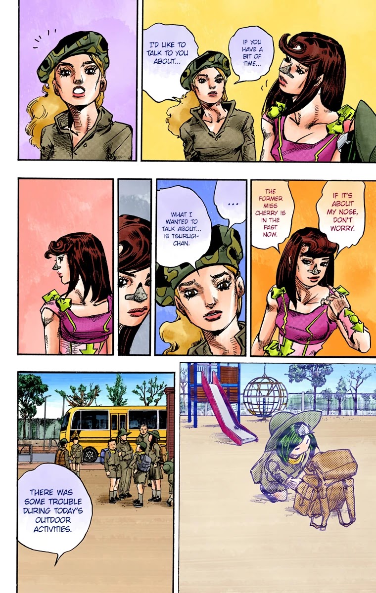 JoJo's Bizarre Adventure Part 8 - JoJolion (Official Colored) Chapter 83 page 35 - Chapter 83: The New Locacaca
