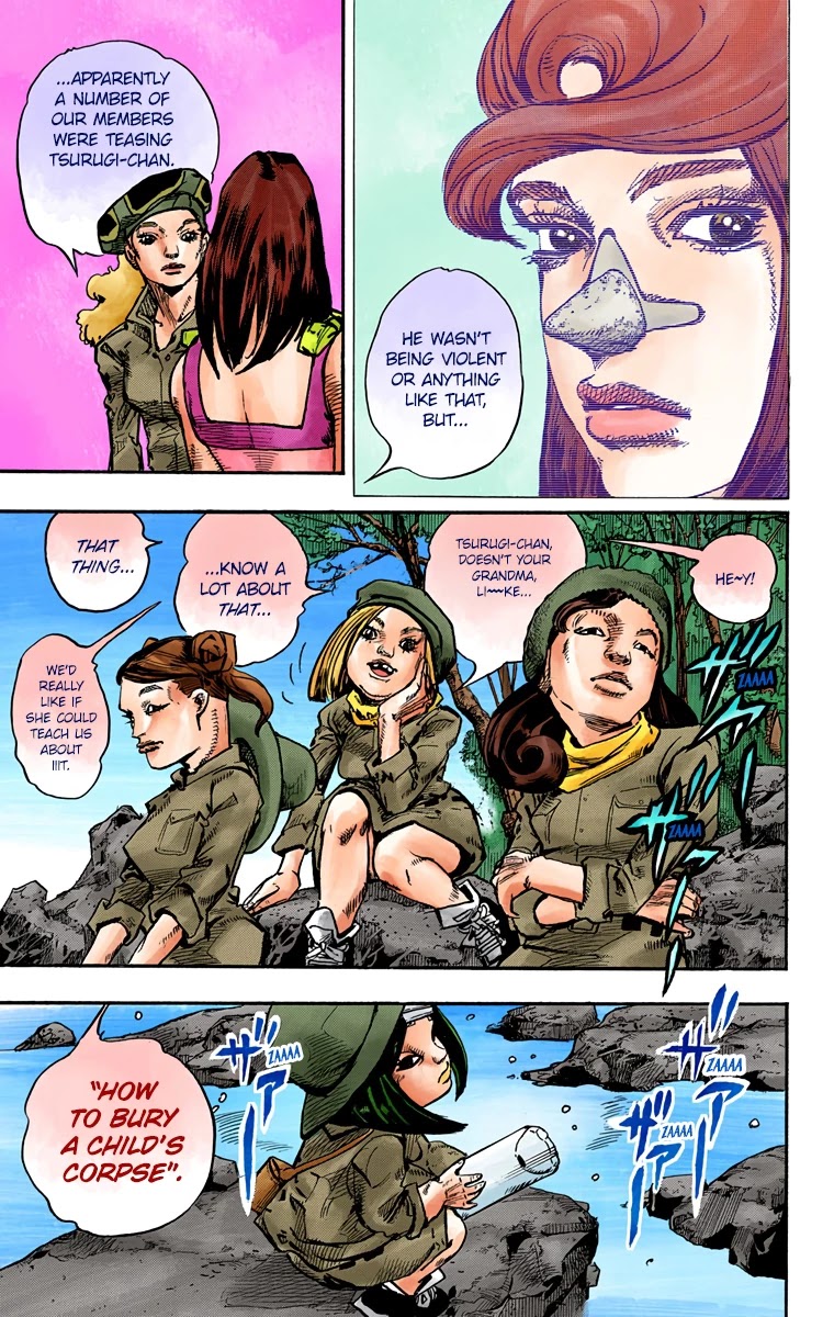 JoJo's Bizarre Adventure Part 8 - JoJolion (Official Colored) Chapter 83 page 36 - Chapter 83: The New Locacaca