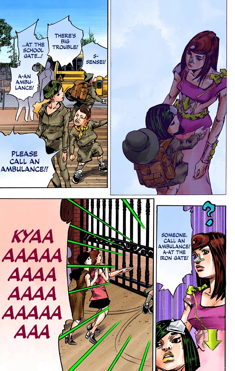 JoJo's Bizarre Adventure Part 8 - JoJolion (Official Colored) Chapter 83 page 42 - Chapter 83: The New Locacaca