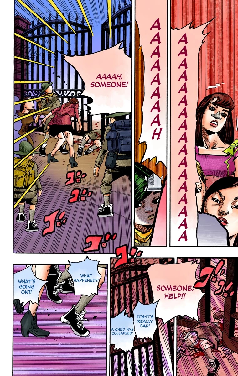 JoJo's Bizarre Adventure Part 8 - JoJolion (Official Colored) Chapter 83 page 43 - Chapter 83: The New Locacaca
