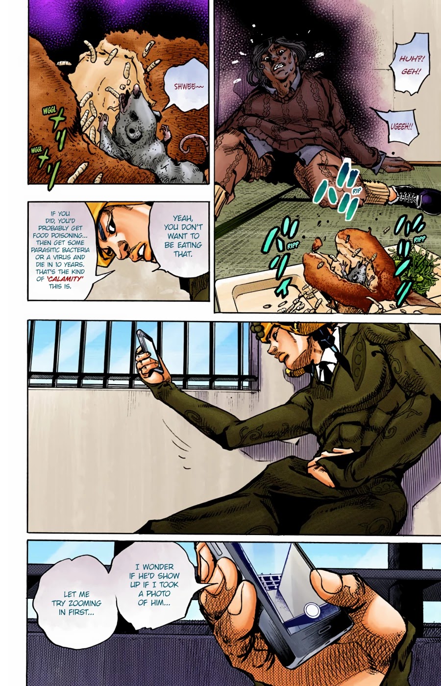 JoJo's Bizarre Adventure Part 8 - JoJolion (Official Colored) Chapter 96 page 12 - Chapter 96: Just Don't Move