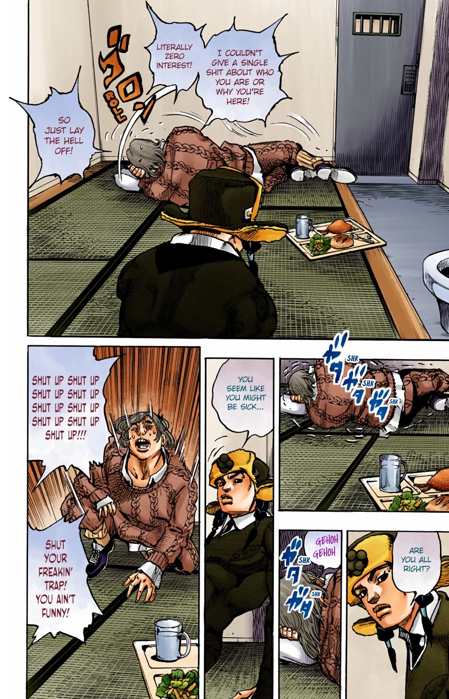 JoJo's Bizarre Adventure Part 8 - JoJolion (Official Colored) Chapter 96 page 4 - Chapter 96: Just Don't Move