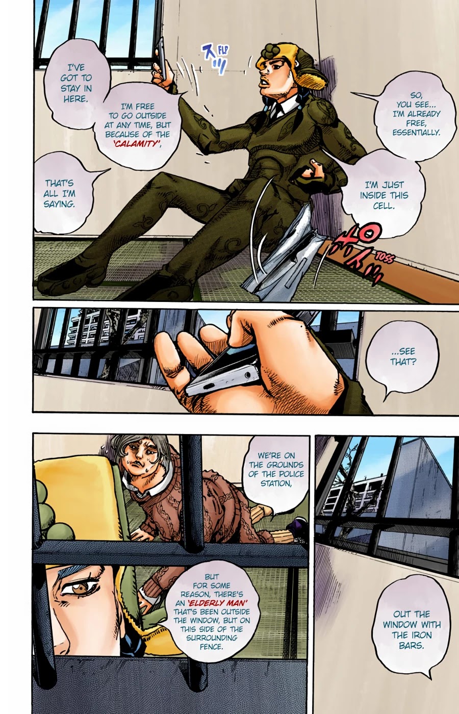 JoJo's Bizarre Adventure Part 8 - JoJolion (Official Colored) Chapter 96 page 6 - Chapter 96: Just Don't Move