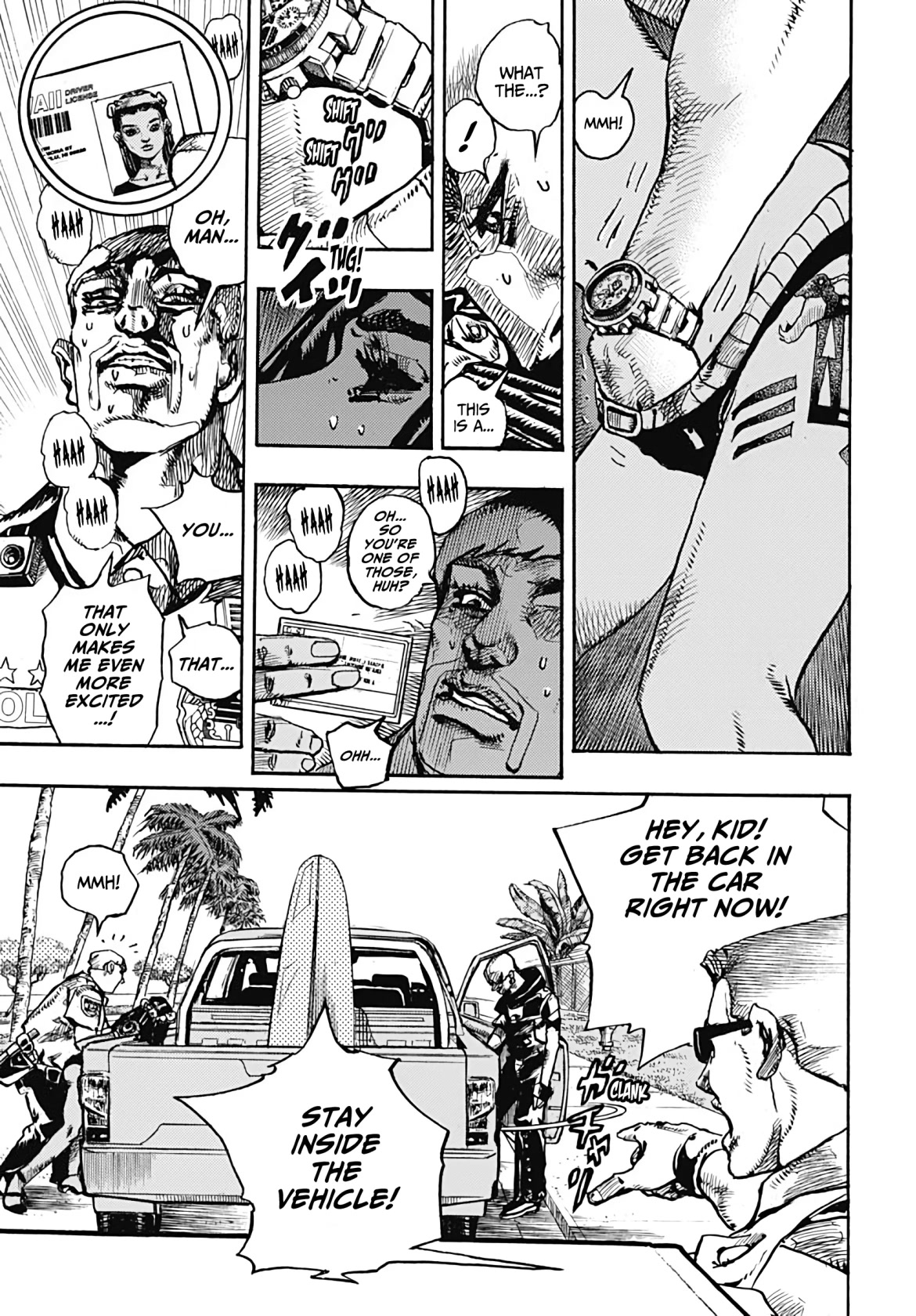 JoJo's Bizarre Adventure Part 9 - The JOJOLands Chapter 1 page 14 - Chapter 1: Mechanisms