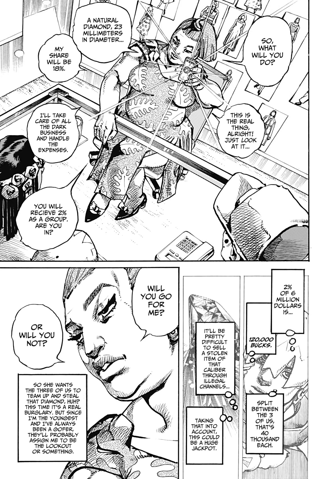 JoJo's Bizarre Adventure Part 9 - The JOJOLands Chapter 1 page 56 - Chapter 1: Mechanisms
