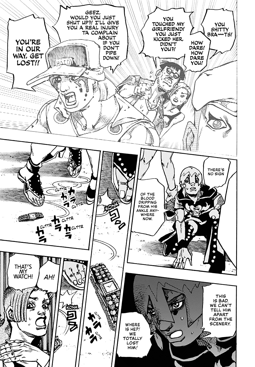 JoJo's Bizarre Adventure Part 9 - The JOJOLands Chapter 11 page 17 - Chapter 11: The Hustle Part 2
