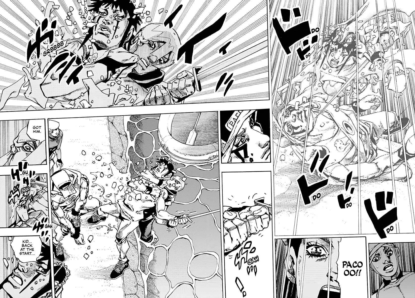 JoJo's Bizarre Adventure Part 9 - The JOJOLands Chapter 11 page 28 - Chapter 11: The Hustle Part 2