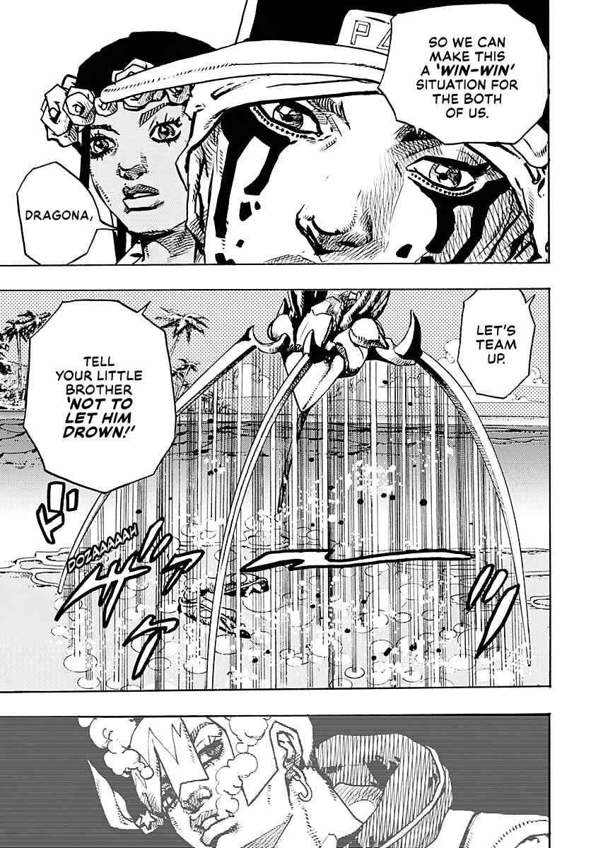 JoJo's Bizarre Adventure Part 9 - The JOJOLands Chapter 11 page 38 - Chapter 11: The Hustle Part 2