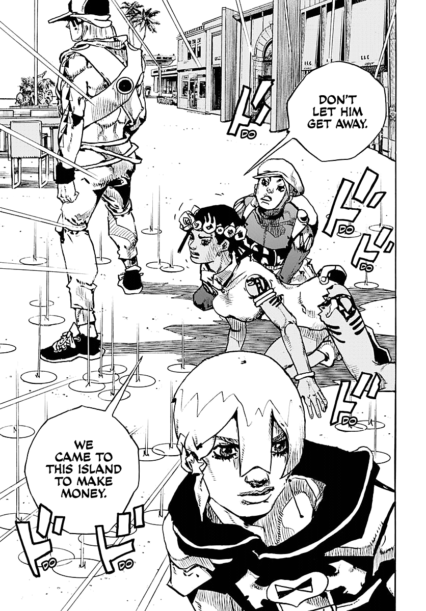 JoJo's Bizarre Adventure Part 9 - The JOJOLands Chapter 11 page 5 - Chapter 11: The Hustle Part 2