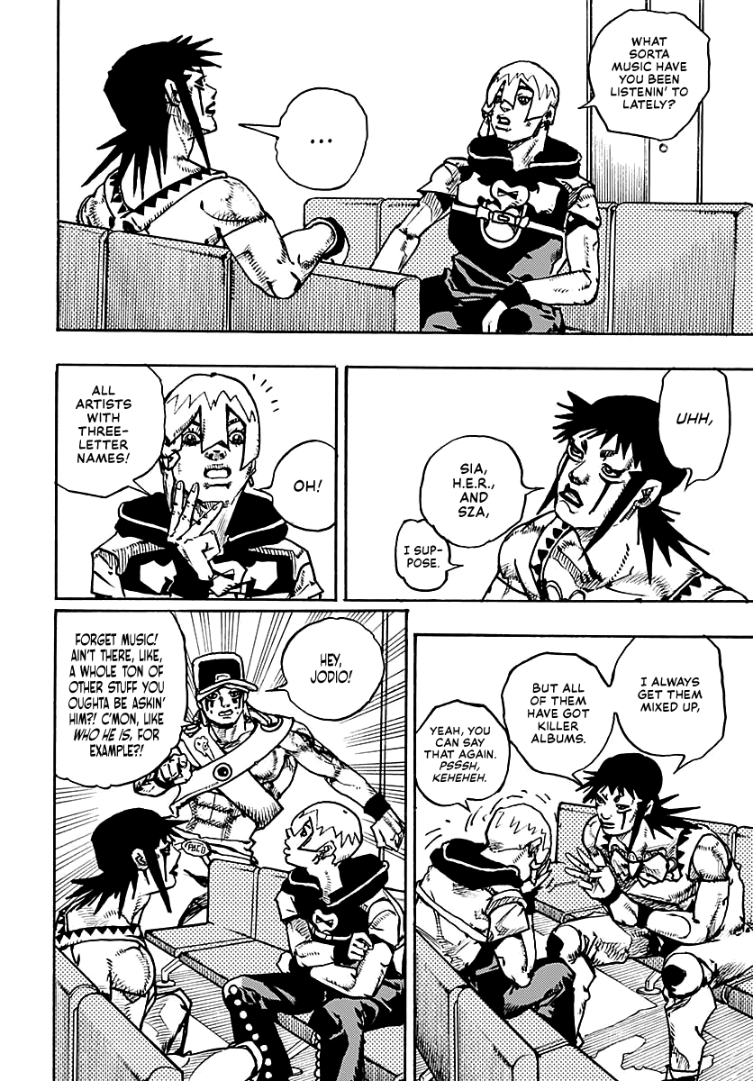 JoJo's Bizarre Adventure Part 9 - The JOJOLands Chapter 12 page 11 - Chapter 12: His Name Is "Charmingman"