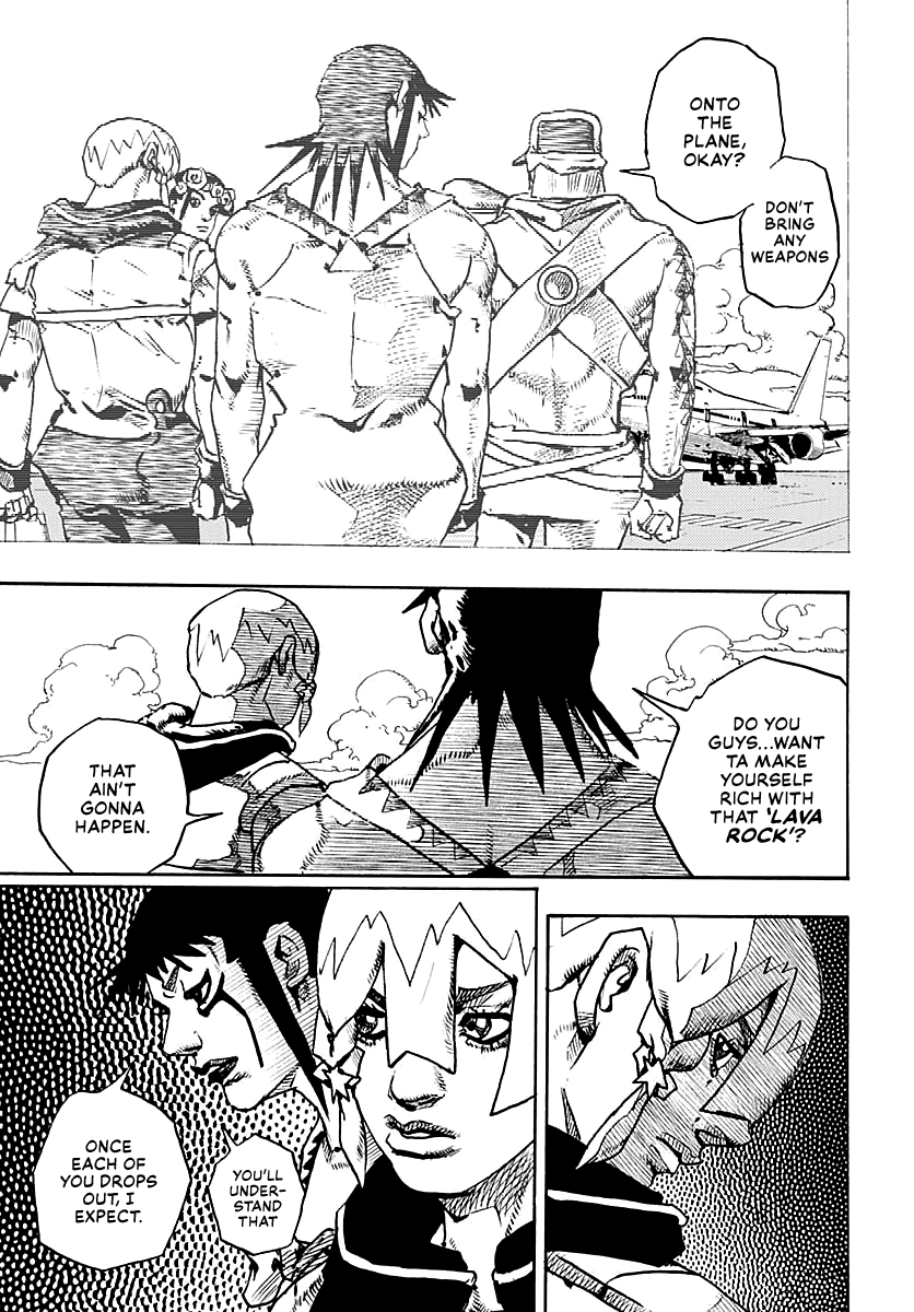 JoJo's Bizarre Adventure Part 9 - The JOJOLands Chapter 12 page 18 - Chapter 12: His Name Is "Charmingman"