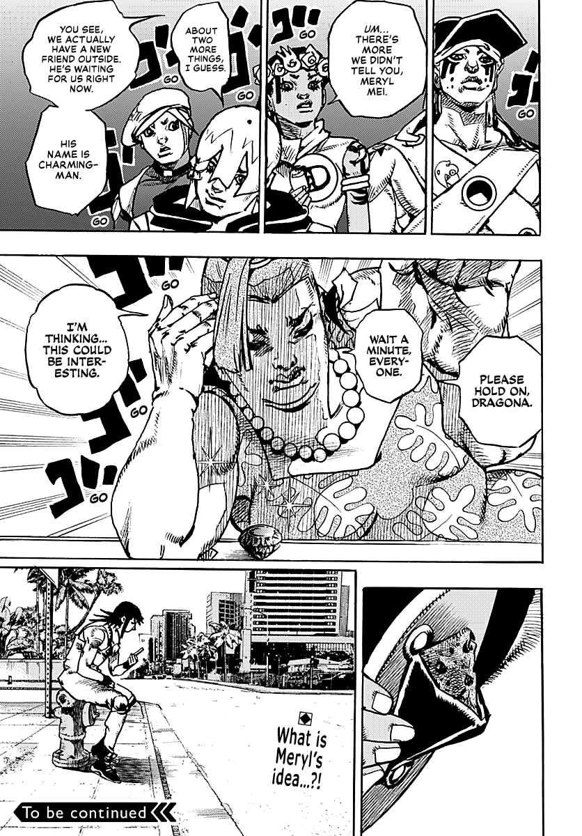 JoJo's Bizarre Adventure Part 9 - The JOJOLands Chapter 12 page 34 - Chapter 12: His Name Is "Charmingman"
