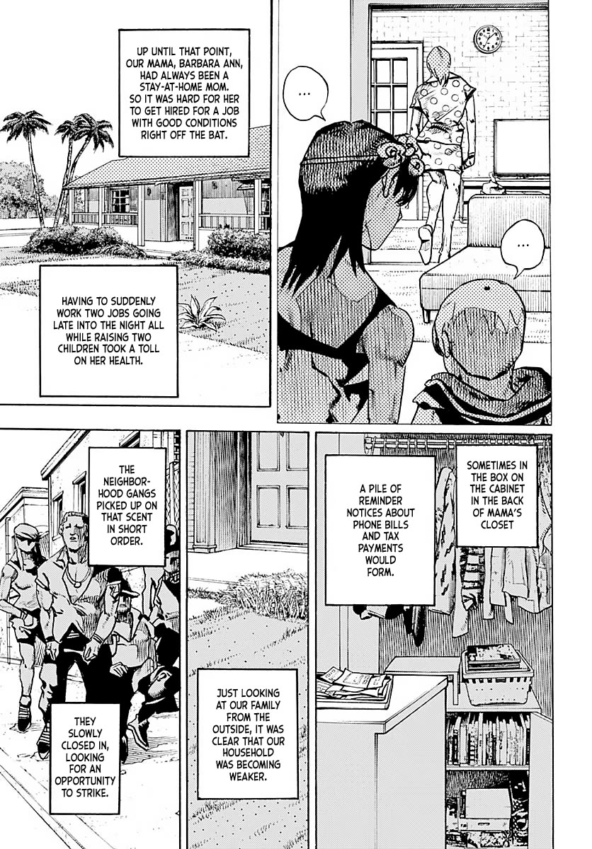 JoJo's Bizarre Adventure Part 9 - The JOJOLands Chapter 13 page 29 - Chapter 13: "The Absurd Event That Happened to Me That Year"