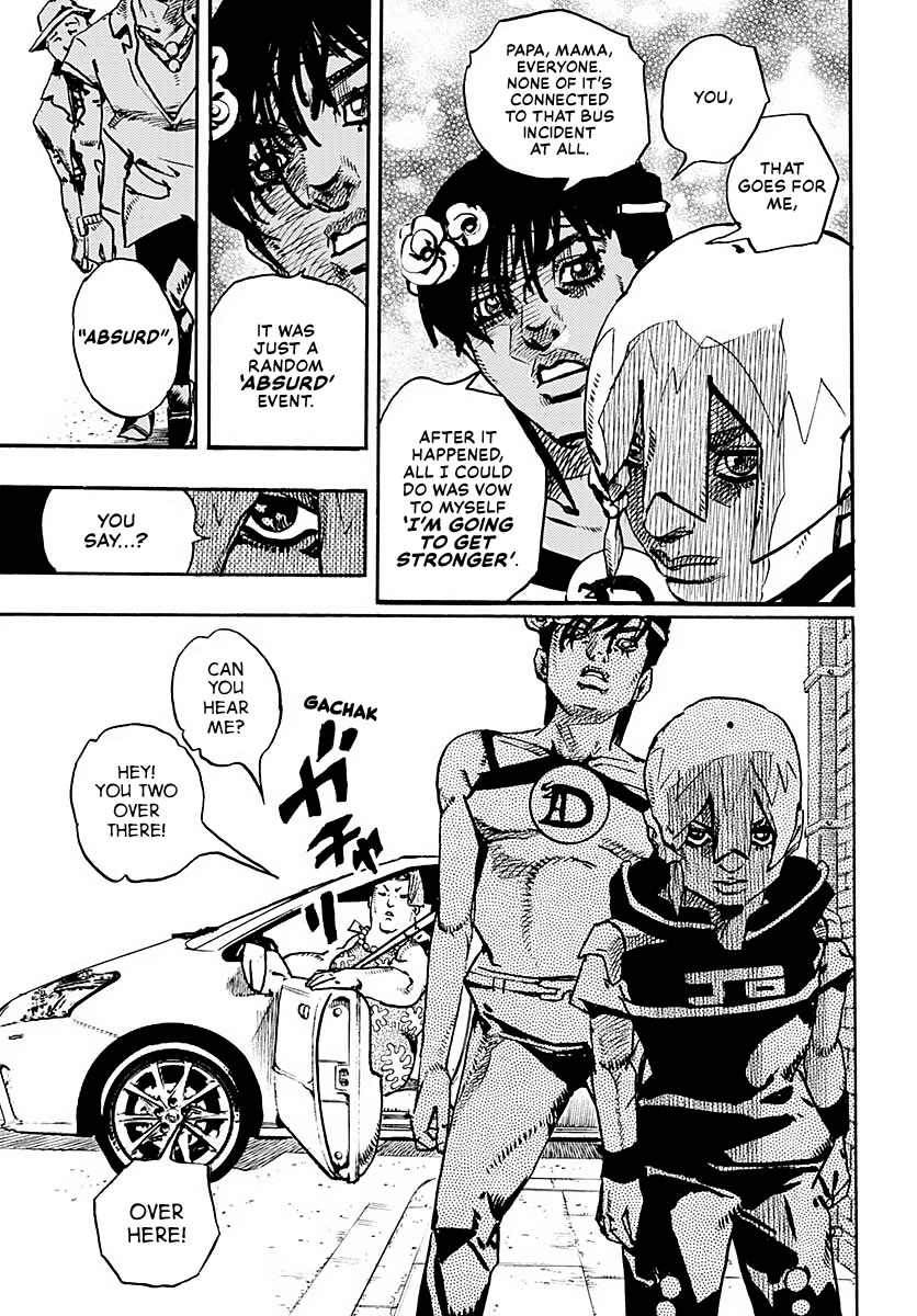 JoJo's Bizarre Adventure Part 9 - The JOJOLands Chapter 13 page 31 - Chapter 13: "The Absurd Event That Happened to Me That Year"