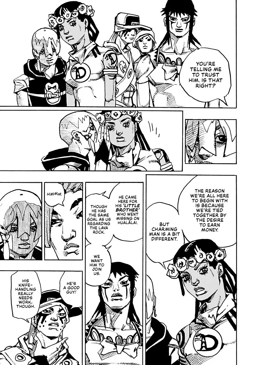 JoJo's Bizarre Adventure Part 9 - The JOJOLands Chapter 13 page 35 - Chapter 13: "The Absurd Event That Happened to Me That Year"