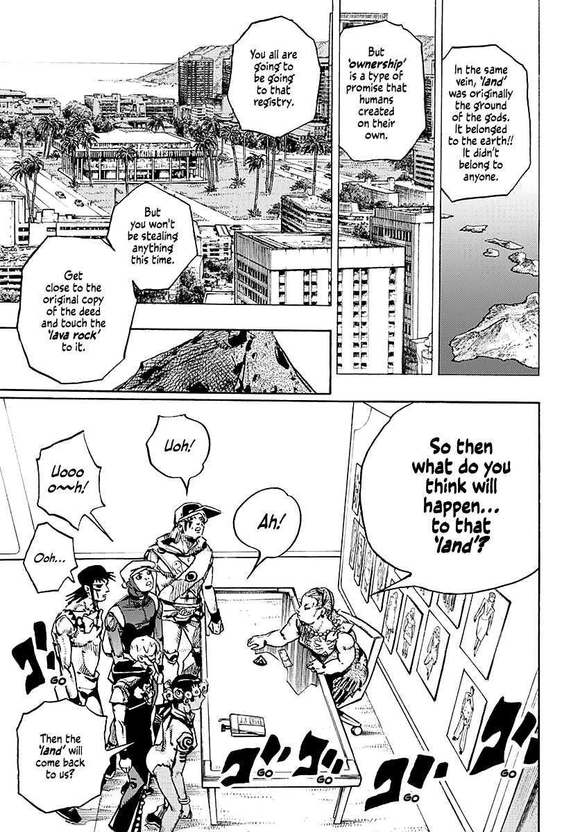 JoJo's Bizarre Adventure Part 9 - The JOJOLands Chapter 14 page 13 - Chapter 14: The Hawaii State Land Registry