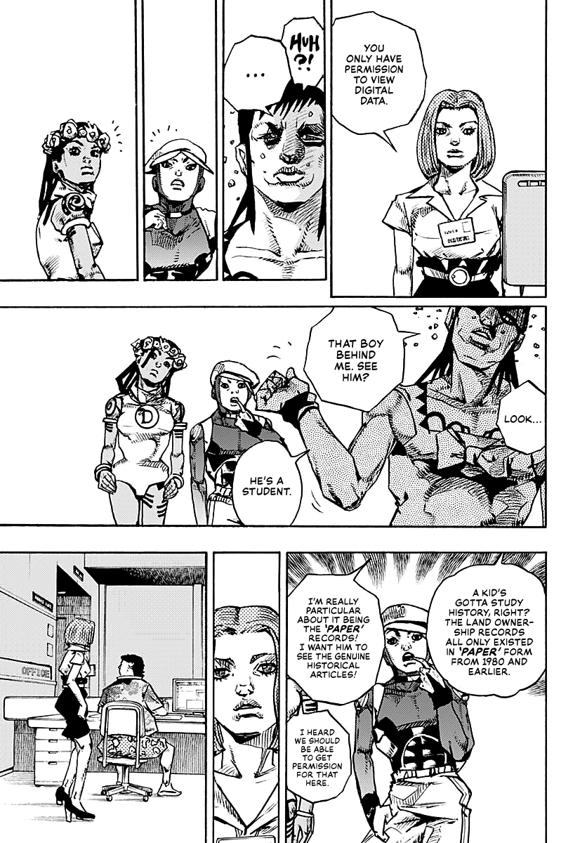 JoJo's Bizarre Adventure Part 9 - The JOJOLands Chapter 14 page 22 - Chapter 14: The Hawaii State Land Registry