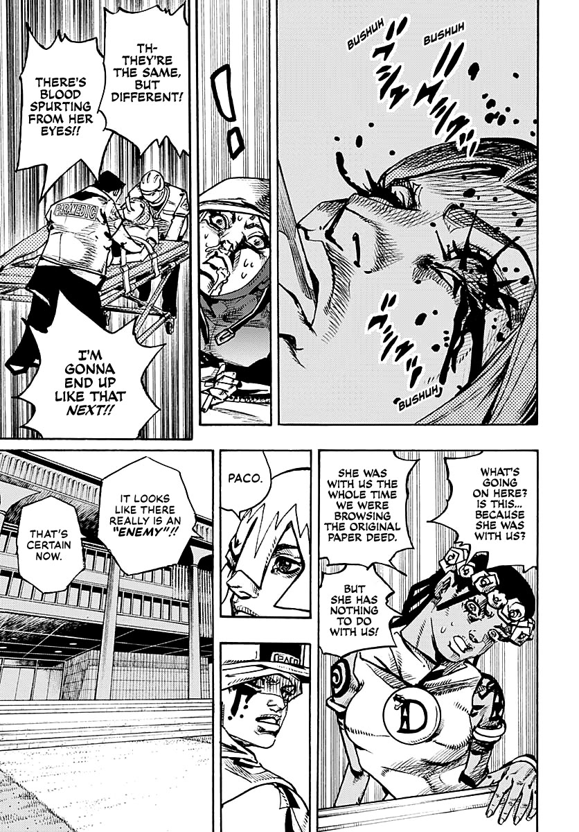 JoJo's Bizarre Adventure Part 9 - The JOJOLands Chapter 15 page 19 - Chapter 15: Bigmouth Strikes Again