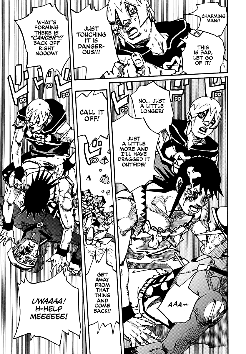 JoJo's Bizarre Adventure Part 9 - The JOJOLands Chapter 15 page 32 - Chapter 15: Bigmouth Strikes Again