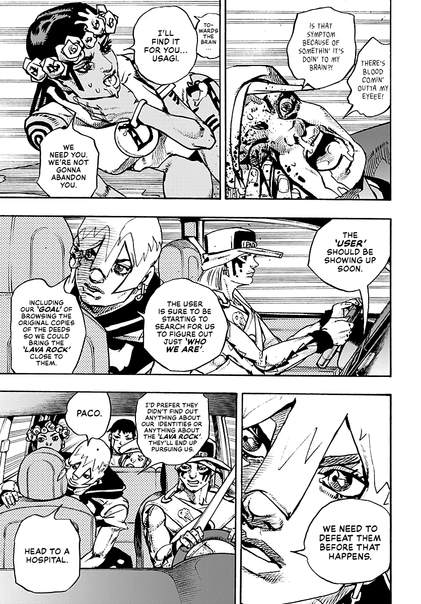 JoJo's Bizarre Adventure Part 9 - The JOJOLands Chapter 16 page 15 - Chapter 16: That Girl's Bags' Groove Part 1