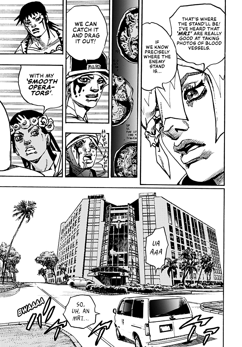 JoJo's Bizarre Adventure Part 9 - The JOJOLands Chapter 16 page 17 - Chapter 16: That Girl's Bags' Groove Part 1