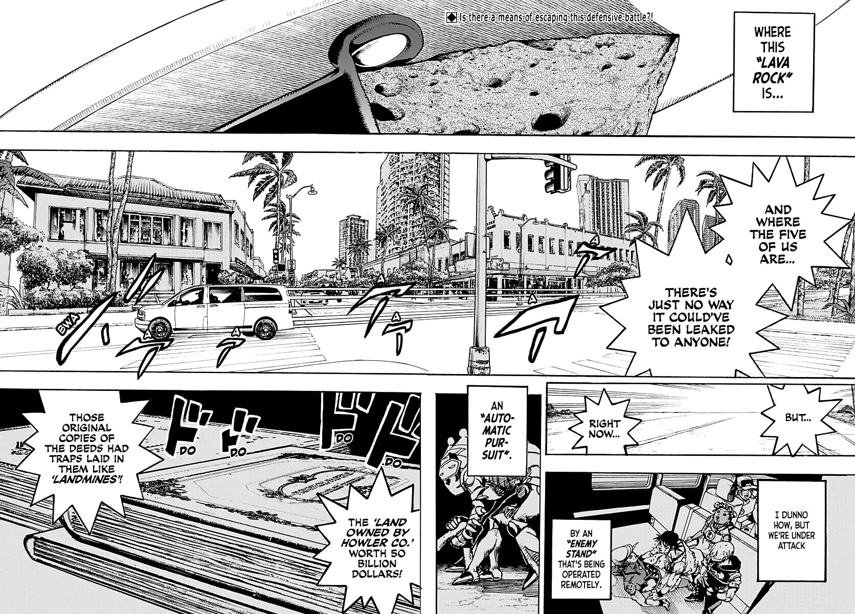 JoJo's Bizarre Adventure Part 9 - The JOJOLands Chapter 16 page 2 - Chapter 16: That Girl's Bags' Groove Part 1