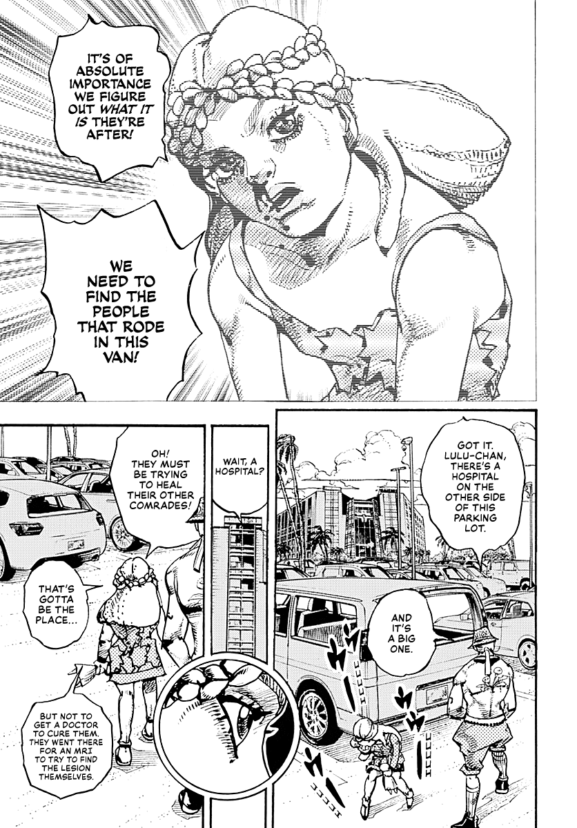 JoJo's Bizarre Adventure Part 9 - The JOJOLands Chapter 17 page 22 - Chapter 17: That Girl's Bags' Groove Part 2