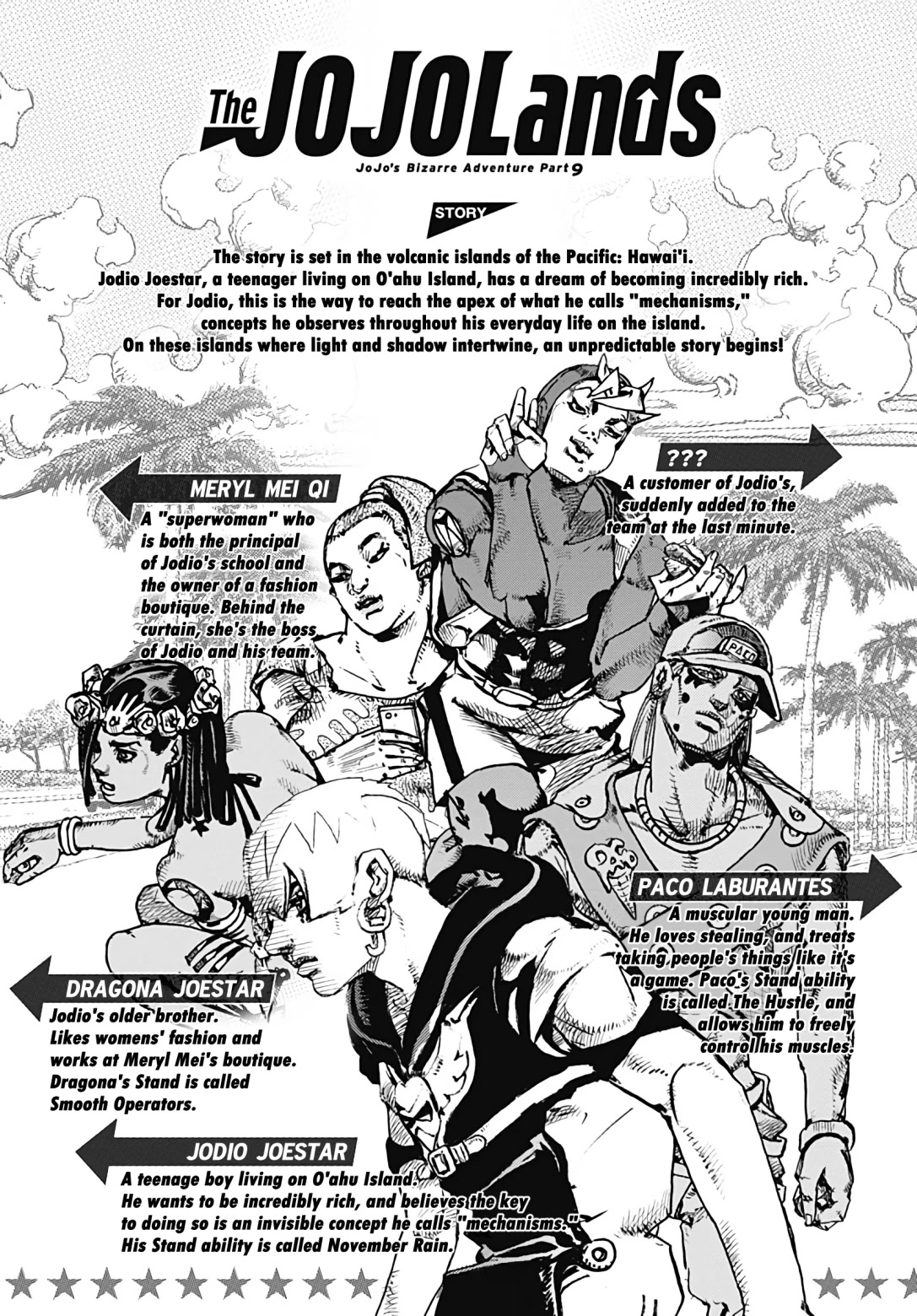 JoJo's Bizarre Adventure Part 9 - The JOJOLands Chapter 2 page 1 - Chapter 2: The Japanese Person on Hawai'i Island