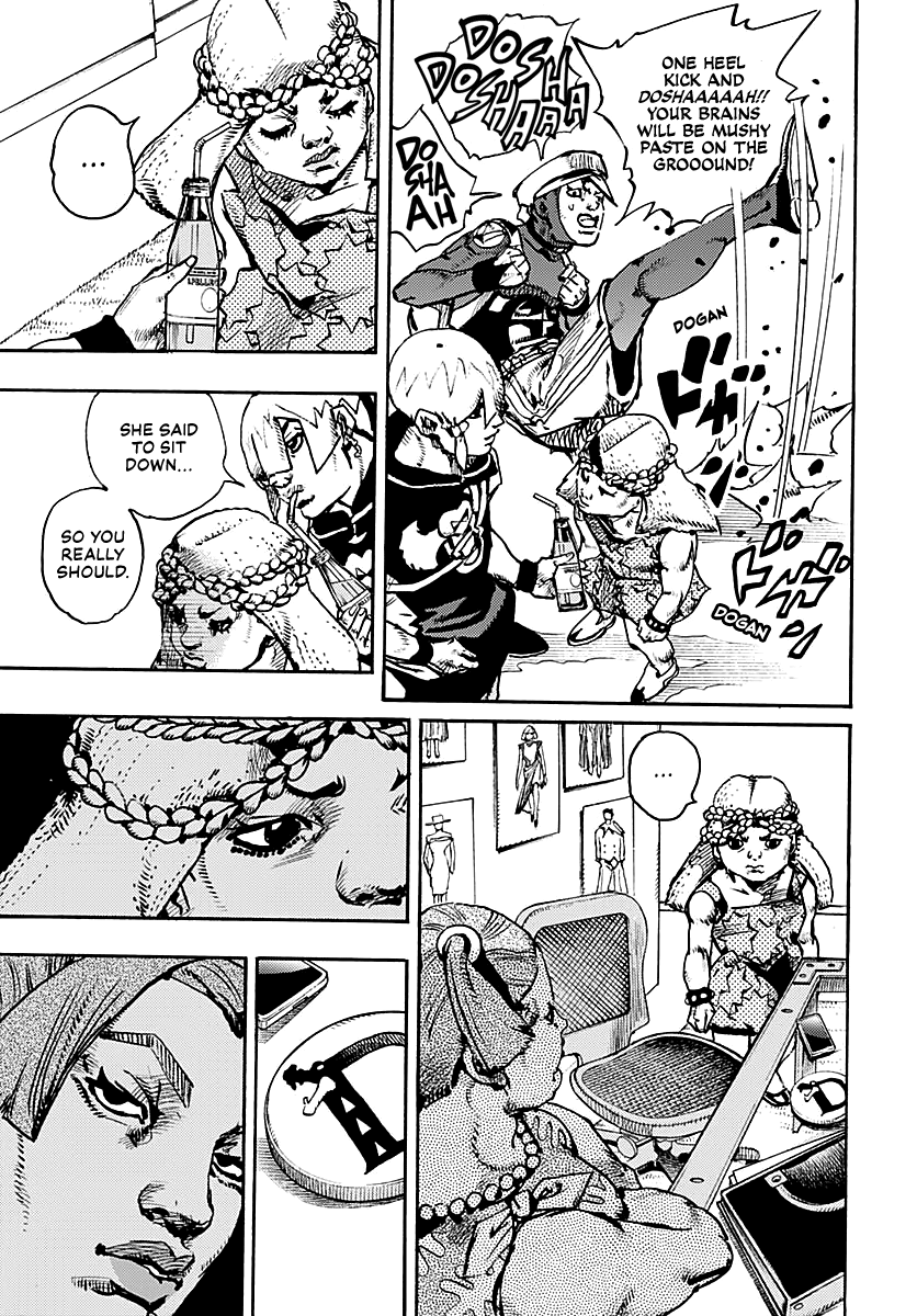 JoJo's Bizarre Adventure Part 9 - The JOJOLands Chapter 21 page 12 - Chapter 21: Howler Co. Impropriety Suspicions