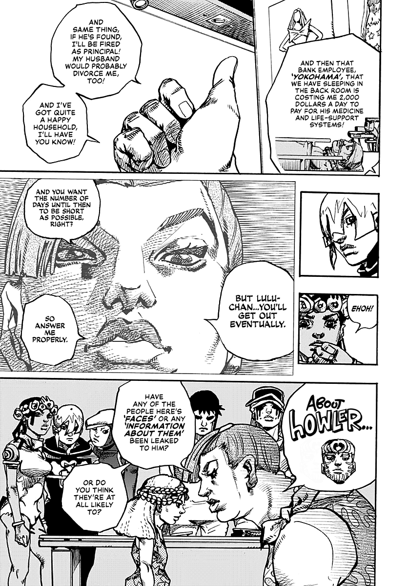 JoJo's Bizarre Adventure Part 9 - The JOJOLands Chapter 21 page 14 - Chapter 21: Howler Co. Impropriety Suspicions