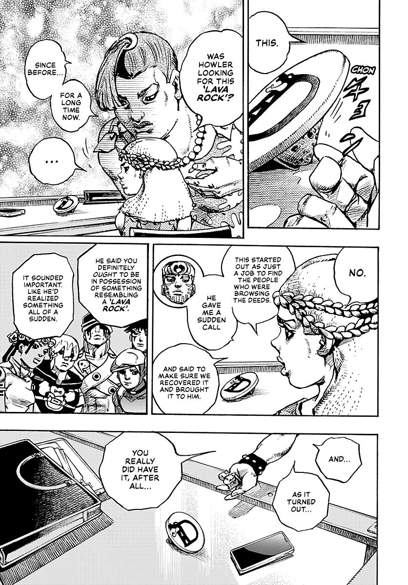 JoJo's Bizarre Adventure Part 9 - The JOJOLands Chapter 21 page 16 - Chapter 21: Howler Co. Impropriety Suspicions