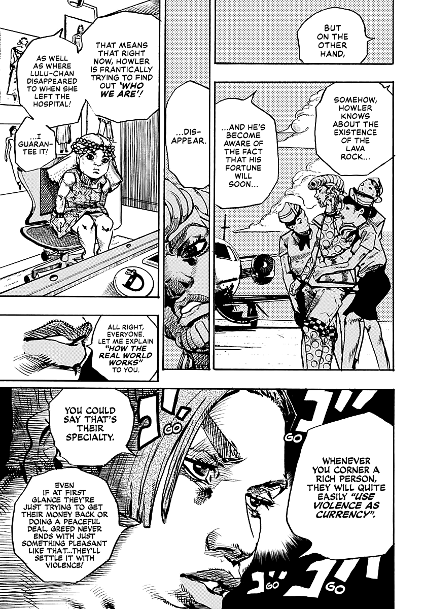 JoJo's Bizarre Adventure Part 9 - The JOJOLands Chapter 21 page 18 - Chapter 21: Howler Co. Impropriety Suspicions