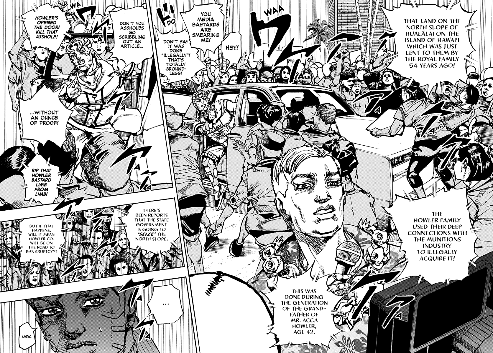 JoJo's Bizarre Adventure Part 9 - The JOJOLands Chapter 21 page 24 - Chapter 21: Howler Co. Impropriety Suspicions