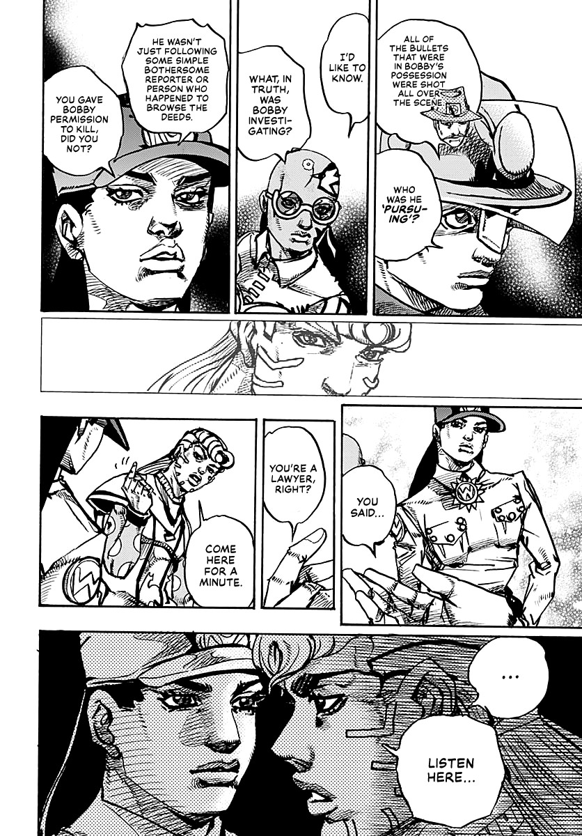 JoJo's Bizarre Adventure Part 9 - The JOJOLands Chapter 21 page 31 - Chapter 21: Howler Co. Impropriety Suspicions