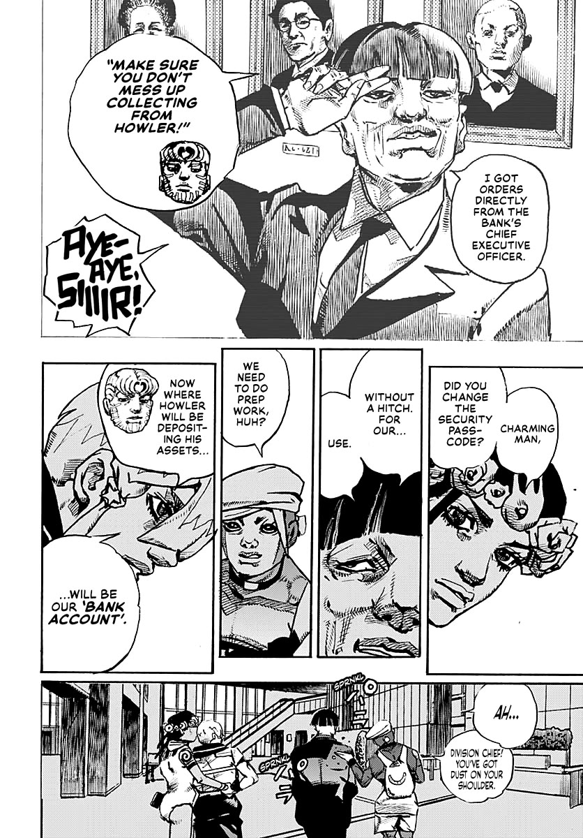 JoJo's Bizarre Adventure Part 9 - The JOJOLands Chapter 21 page 8 - Chapter 21: Howler Co. Impropriety Suspicions