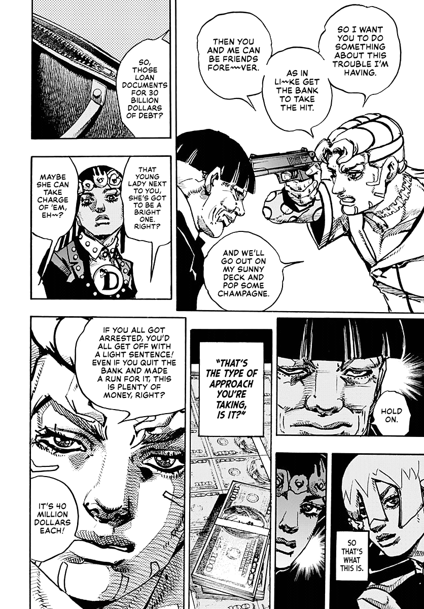 JoJo's Bizarre Adventure Part 9 - The JOJOLands Chapter 23 page 26 - Chapter 23: Dolphin Bank's Debt Collection Part 2