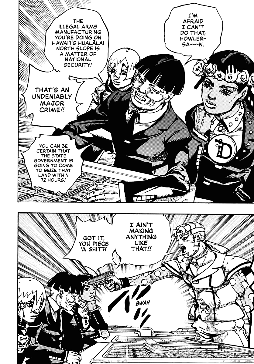 JoJo's Bizarre Adventure Part 9 - The JOJOLands Chapter 23 page 28 - Chapter 23: Dolphin Bank's Debt Collection Part 2
