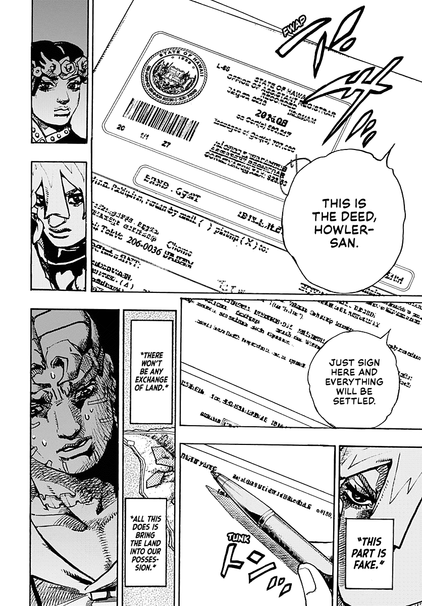 JoJo's Bizarre Adventure Part 9 - The JOJOLands Chapter 23 page 33 - Chapter 23: Dolphin Bank's Debt Collection Part 2