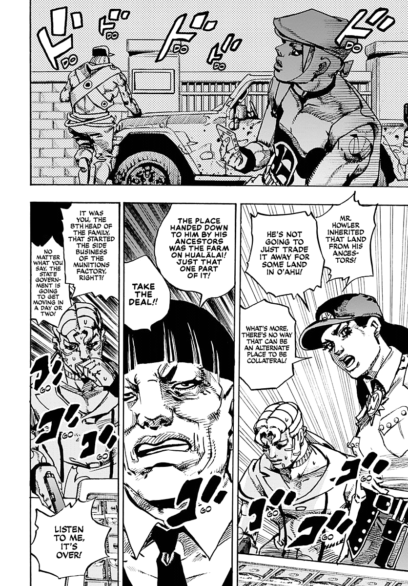 JoJo's Bizarre Adventure Part 9 - The JOJOLands Chapter 23 page 35 - Chapter 23: Dolphin Bank's Debt Collection Part 2