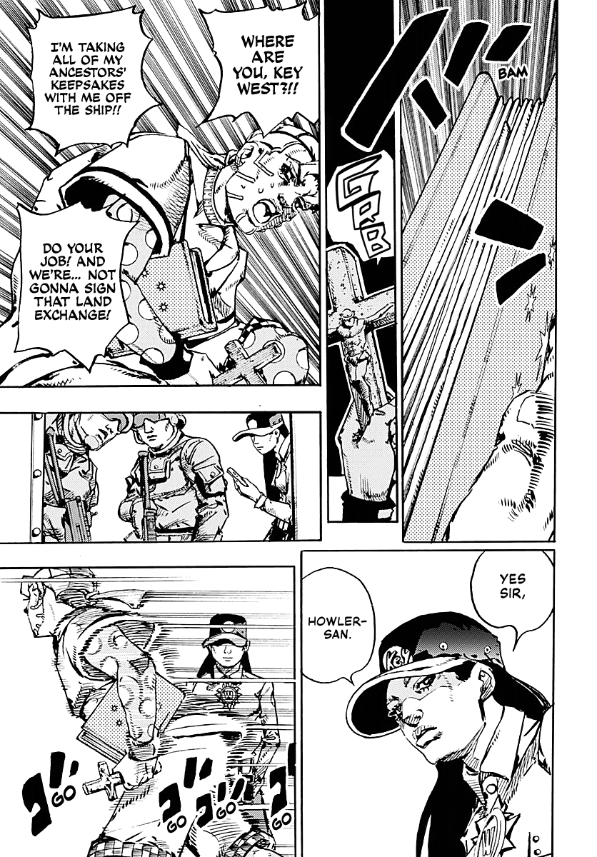 JoJo's Bizarre Adventure Part 9 - The JOJOLands Chapter 28 page 23 - Chapter 28: Dignity and Instruction