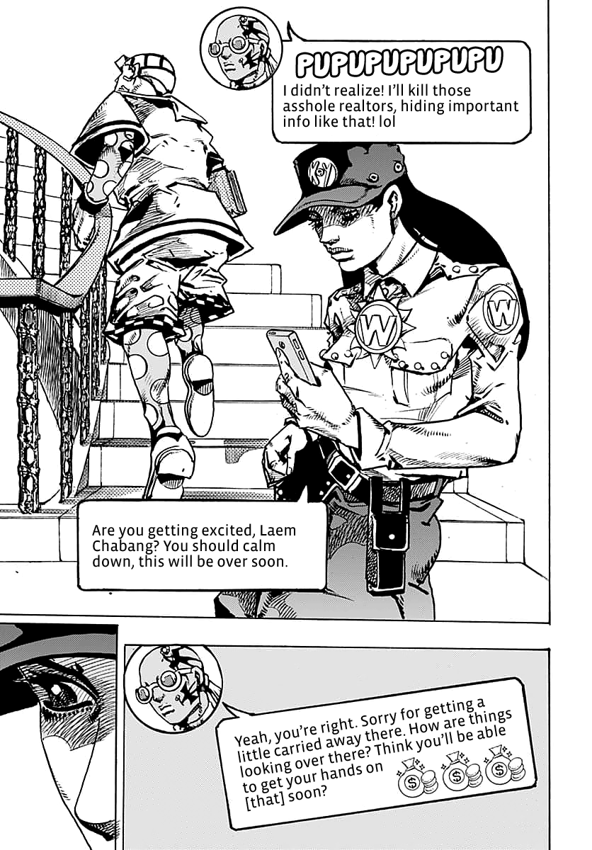 JoJo's Bizarre Adventure Part 9 - The JOJOLands Chapter 29 page 13 - Chapter 29: Lulu-Chan and Laem Chabang